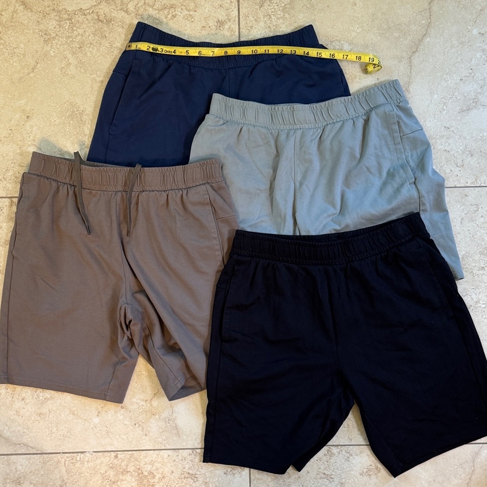 Member’s Mark Men's Athletic Shorts (Set of 4) - Black, Sage, Navy, Tan